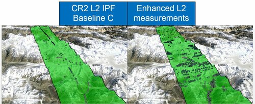 Baltoro Squeezing SARIn capabilities for complex scenarios: L1 & L2 processing improvements