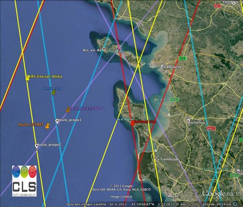 traces_alti_region_CETMEF CAL/VAL activities at Aix Island