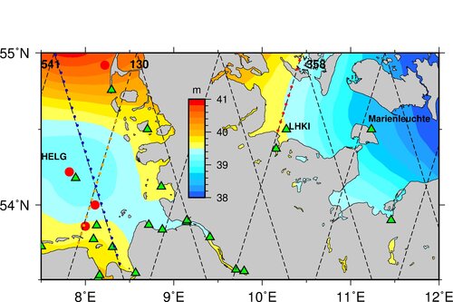 In situ calibration of satellite altimetric missions at the German Bight and Baltic Sea coasts